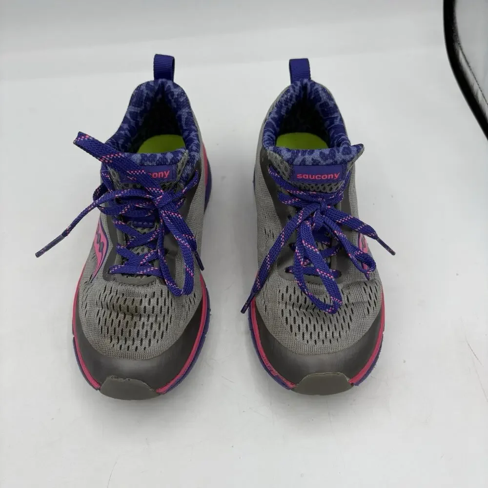 Saucony Sneakers Little Girls Size 12.5 W SY Ideal Grey Purple Form 2 U Athletic